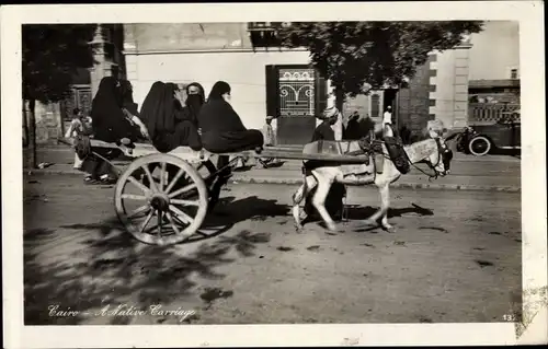 Ak Cairo Kairo Ägypten, A Native Carriage