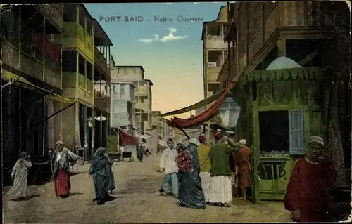 Ak Port Said Ägypten, Native Quarters