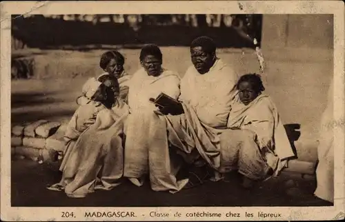 Ak Madagaskar Madagascar, Classe de catechisme chez les lepreux