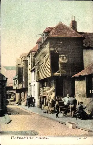 Ak Folkestone Kent South East England, The Fish Market