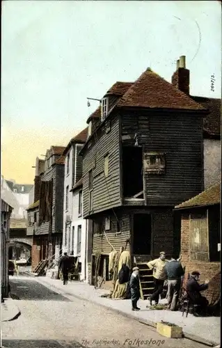 Ak Folkestone Kent South East England, The Fish Market