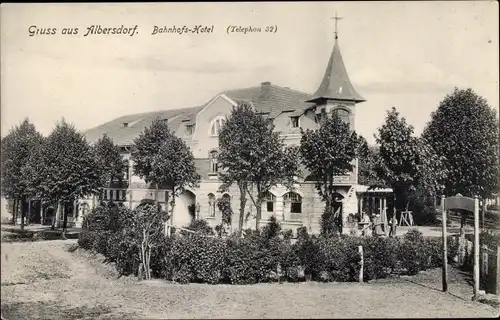 Ak Albersdorf in Dithmarschen, Bahnhofshotel