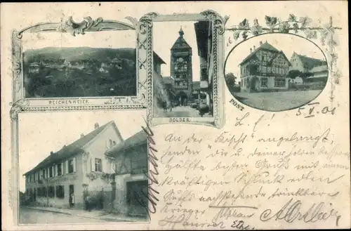 Ak Riquewihr Reichenweier Elsass Haut Rhin, Dolder, Post, Teilansicht, Gasthof