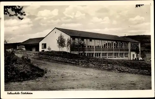 Ak Ostelsheim im Nordschwarzwald, Volksschule