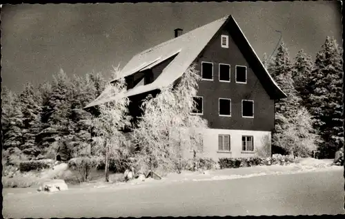 Ak Hallwangen Dornstetten in Baden Württemberg, Pension Waldliesel, Winter