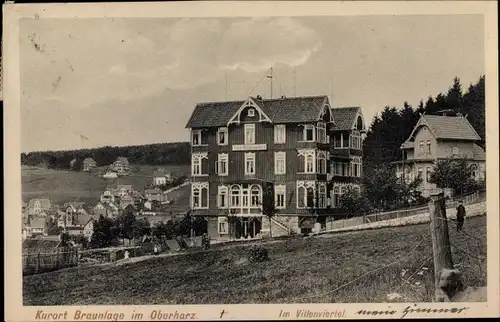 Ak Braunlage im Oberharz, Im Villenviertel