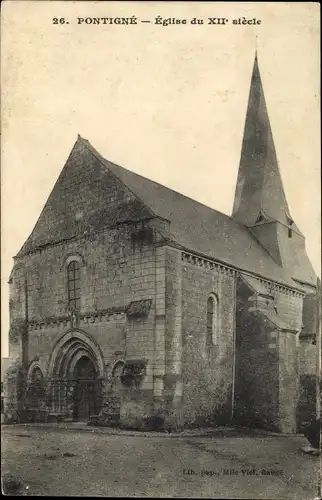 Ak Pontigné Maine et Loire, Eglise