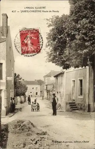 Ak Sainte Christine Maine-et-Loire, Route de Neuvy