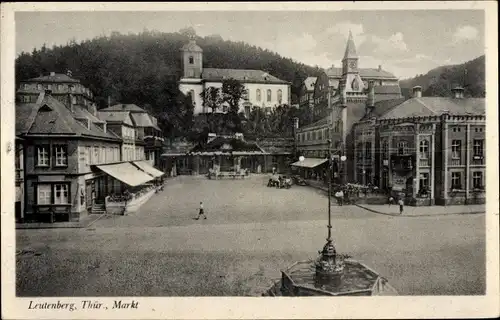 Ak Bad Leutenberg Thüringen, Markt