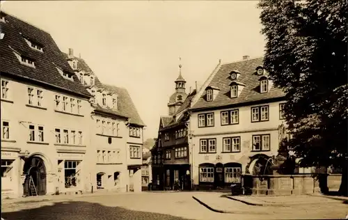 Ak Gotha in Thüringen, Marktplatz, Brunnen