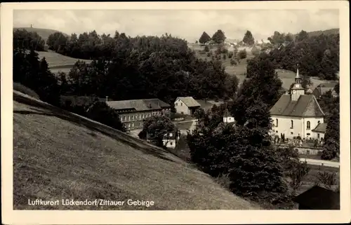 Ak Lückendorf Oybin Oberlausitz, Teilansicht, Kirche