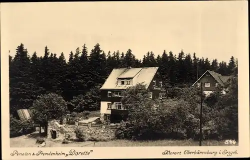 Ak Oberbärenburg Altenberg im Erzgebirge, Pension Fremdenheim Dorette