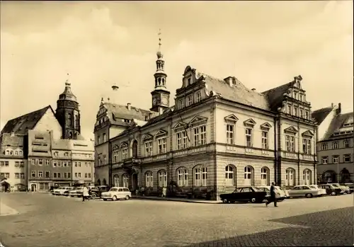 Ak Pirna an der Elbe, Markt, Rathaus, Marienkirche