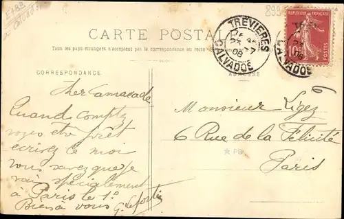 Ak Trévières Calvados, Place de la Halle