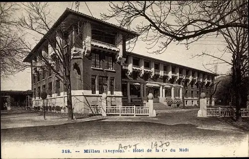 Ak Millau Aveyron, Hotel de la C. du Midi