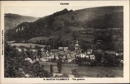 Ak Saint Martin Valmeroux Cantal, Vue generale