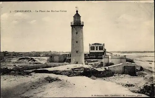 Ak Casablanca Marokko, Le Phare des Roches Noires