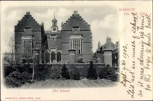 Ak Harrow on the Hill London England, Old School