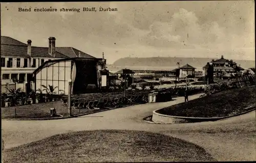 Ak Durban Südafrika, Band enclosure showing Bluff