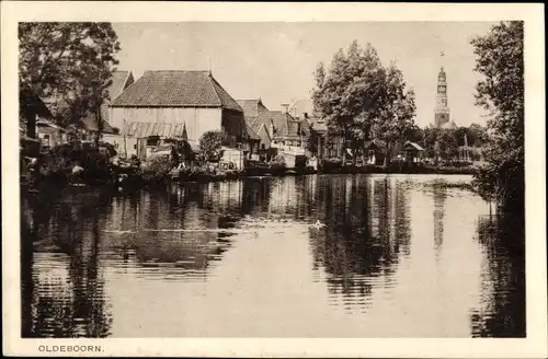 Ak Oldeboorn Friesland Niederlande, Wasserpartie