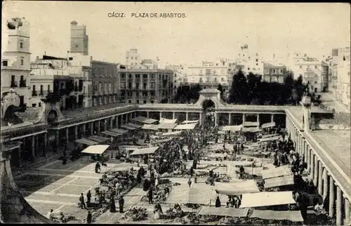 Ak Cádiz Andalusien, Plaza de Abastos