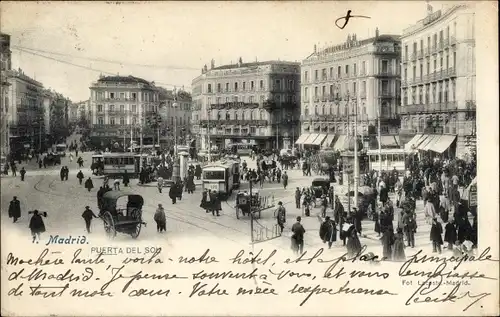 Ak Madrid Spanien, Puerta del Sol