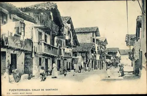 Ak Hondarribia Fuenterrabia Baskenland, Calle de Santiago