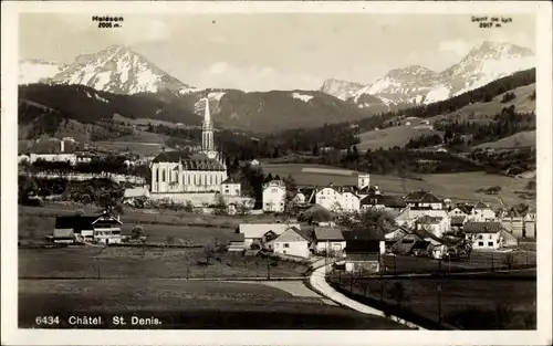 Ak Châtel Saint Denis Kanton Freiburg, Panorama