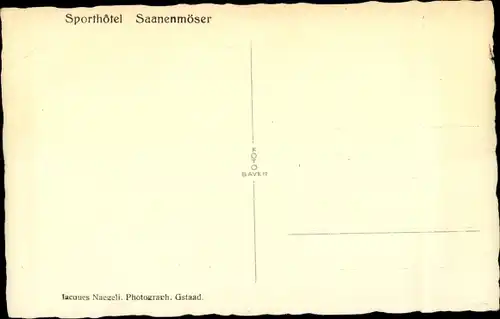 Ak Saanenmöser Saanen Kt Bern Schweiz, Sporthotel, Winter