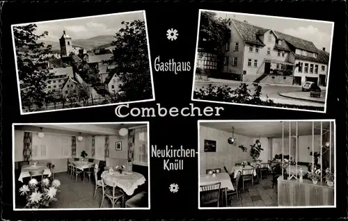 Ak Neukirchen Knüll Nordhessen, Gasthof Combecher, Aussen- und Innenansicht, Teilansicht