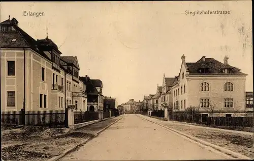 Ak Erlangen in Mittelfranken Bayern, Sieglitzhoferstraße