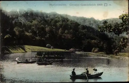 Ak Hilgen Burscheid Rheinisch Bergischen Kreis, Markusmühle, Großer Gondelteich