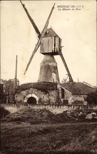 Ak Brissac Maine et Loire, Le Moulin du Pave, Windmühle