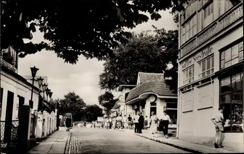 Ak Ostseebad Ahlbeck Heringsdorf auf Usedom, Seestraße, Café