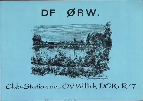 QSL Karte Willich am Niederrhein, DF0RW to DL0JZ