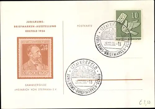 Ak Krefeld am Niederrhein, Briefmarkenausstellung 1956