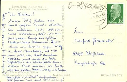 Ak Senftenberg Niederlausitz, Bergingenieurschule Ernst Thälmann
