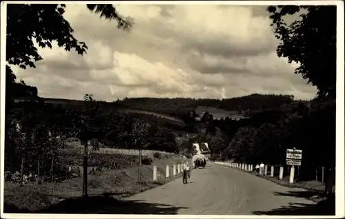 Foto Ak Bad Gottleuba Berggießhübel, Straßenpartie, Landschaft