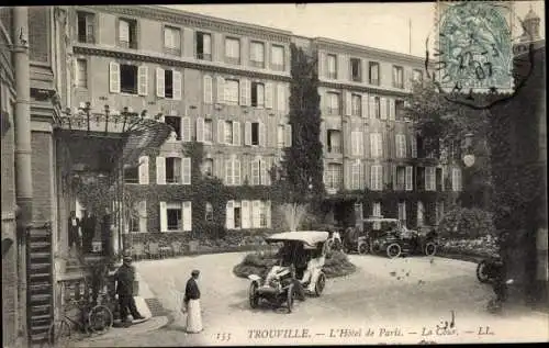 Ak Trouville Calvados, L'Hotel de Paris, la Cour