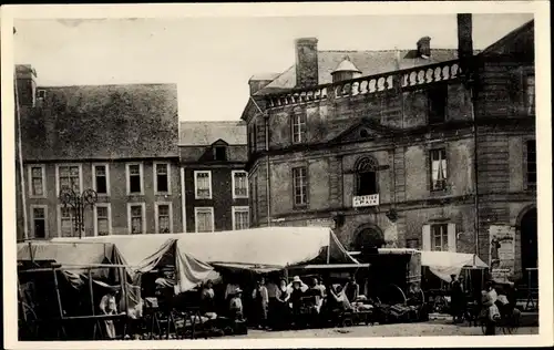 Ak Trévières Calvados, La Place du Marche, Justice de Paix