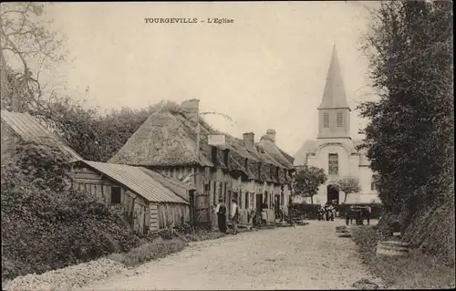 Ak Tourgeville Calvados, L'Eglise