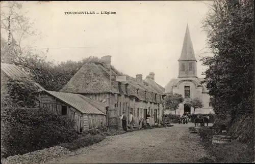 Ak Tourgeville Calvados, L'Eglise