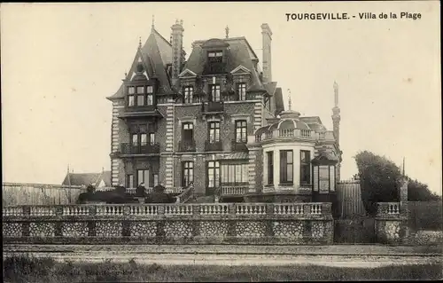 Ak Tourgeville Calvados, Villa de la Plage