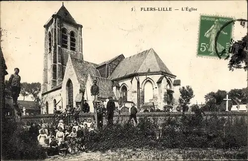 Ak Flers Lille Nord, L'Eglise