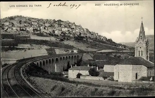 Ak Aguessac Aveyron, Compeyre, Les Gorges du Tarn