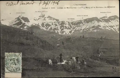 Ak Mandailles Saint Julien Cantal, Le Puy Mary et le Hameau de Benech