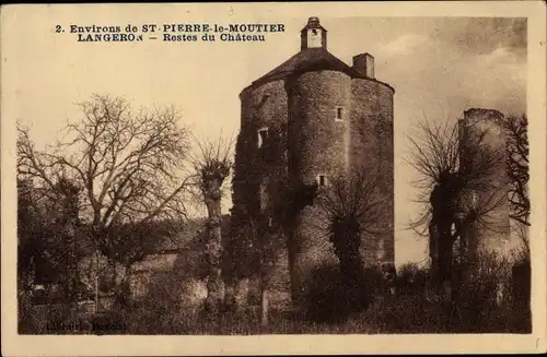 Ak Langeron Nièvre, Restes du Chateau