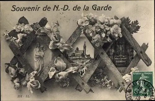 Ak Marseille Bouches du Rhône, Notre Dame de la Garde