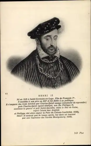 Künstler Ak Henri II., König von Frankreich, Portrait