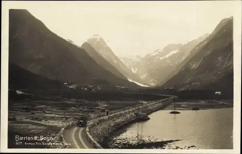 Ak Fjærland Sogn Norwegen, Panorama